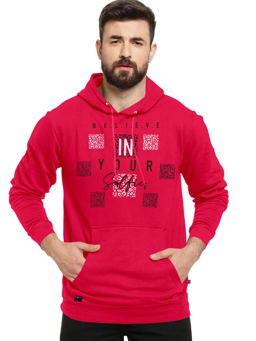 Triptee Men Typography Printed Cotton Hooded Sweatshirt-picture-16
