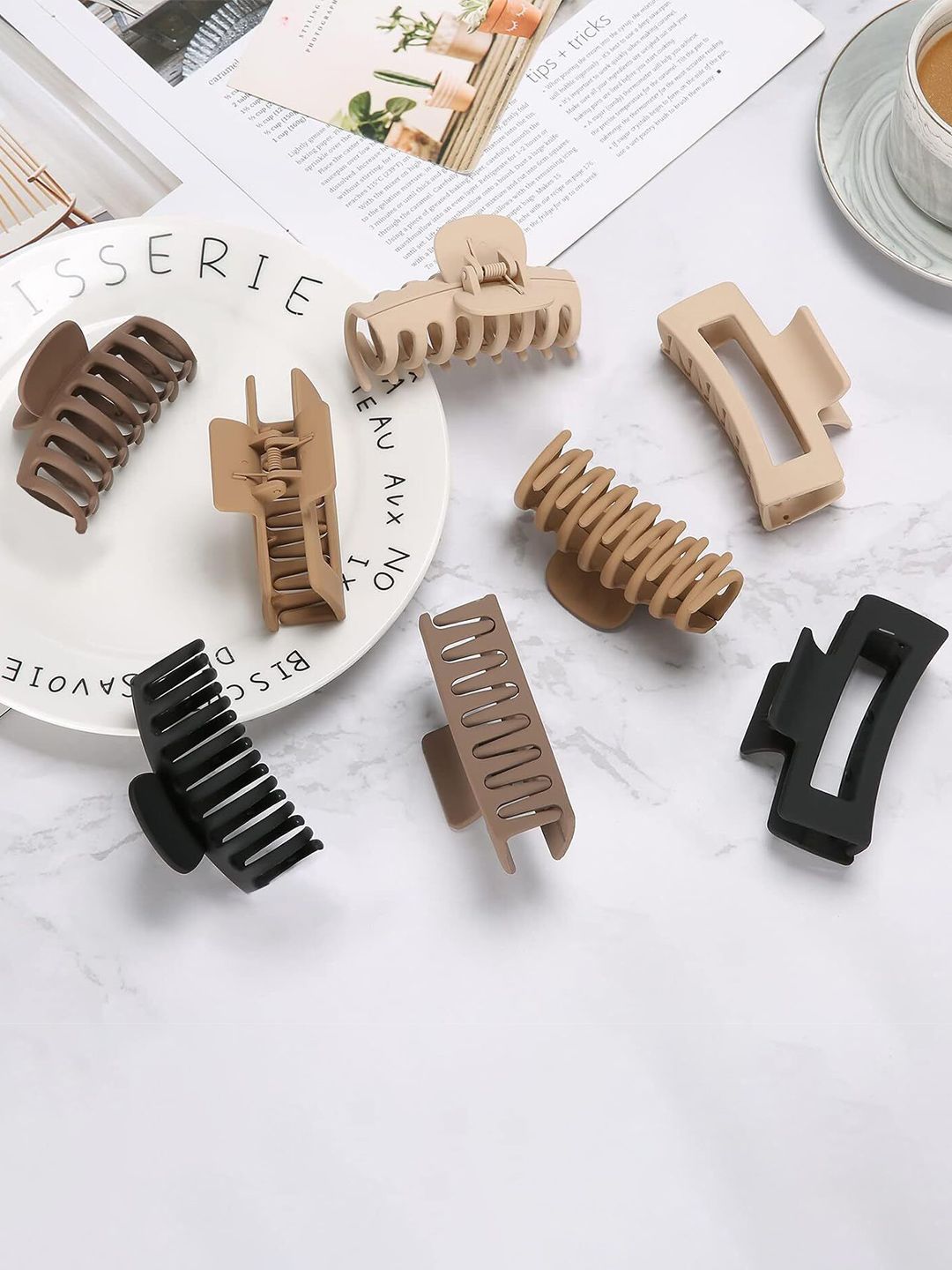 DIVASTRI Women Pack Of 8 Hair Claw Clip-picture-14