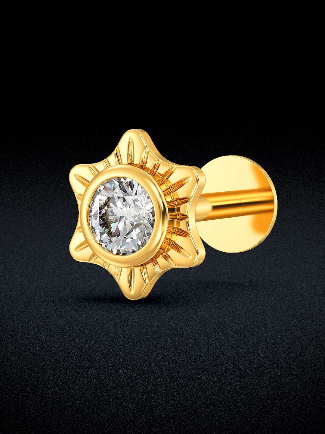 Joyalukkas Golden Star Harmony Nosepin - 0.43 gms-picture-29