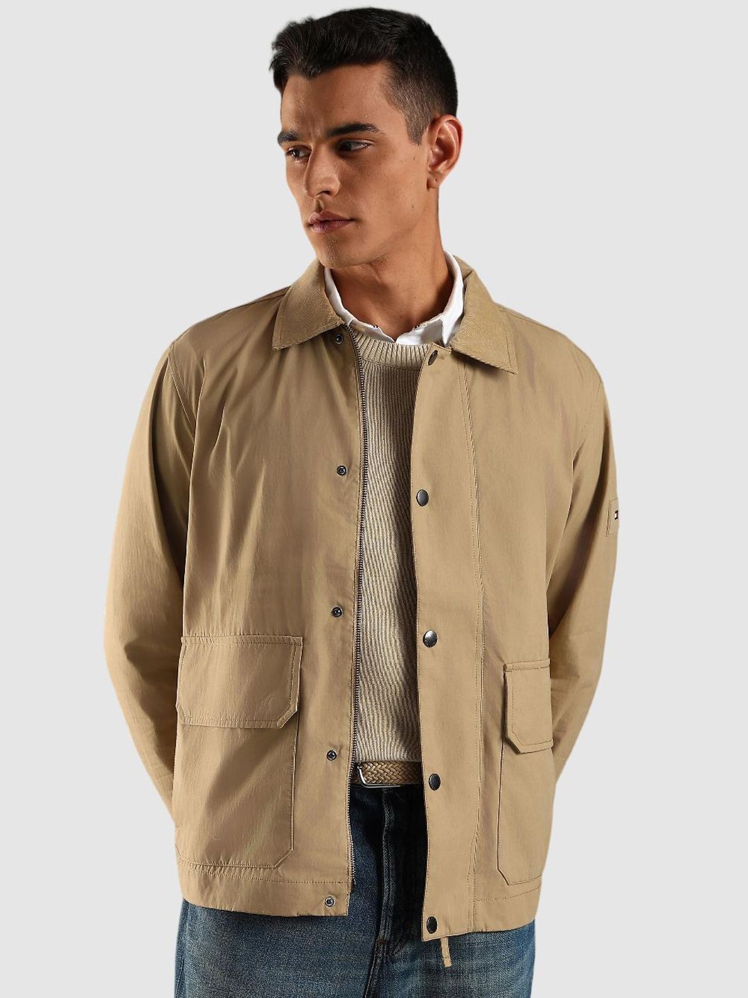 Tommy Hilfiger Spread Collar Open Front Jacket-picture-22