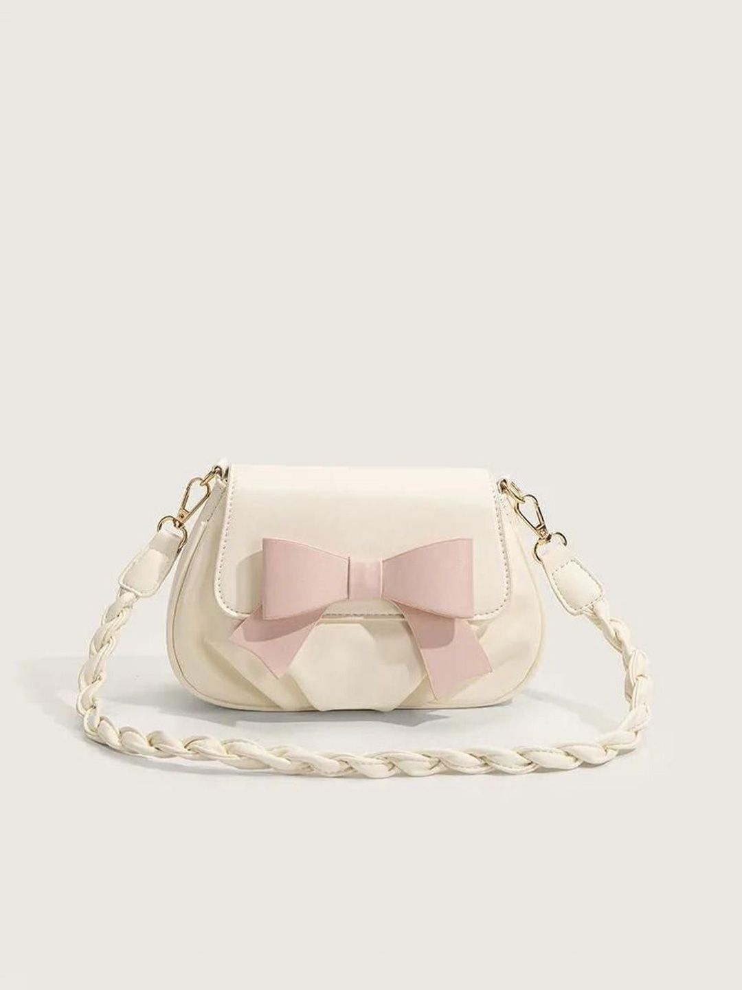 CORSICA Textured Shoulder Bag With Bow Detail-picture-18
