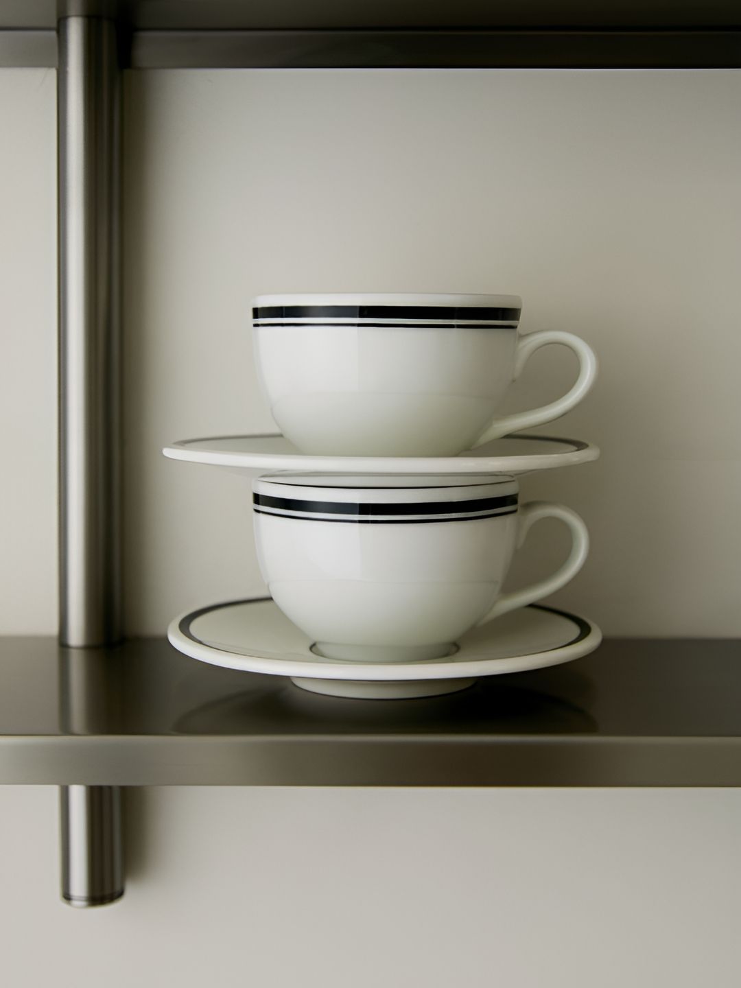 H&M White Solid Porcelain Set of 2 Cups With Saucers-image-16