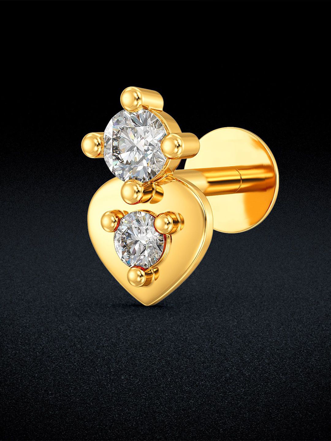 Joyalukkas Golden Love Bloom Nosepin - 0.48 gms-picture-22
