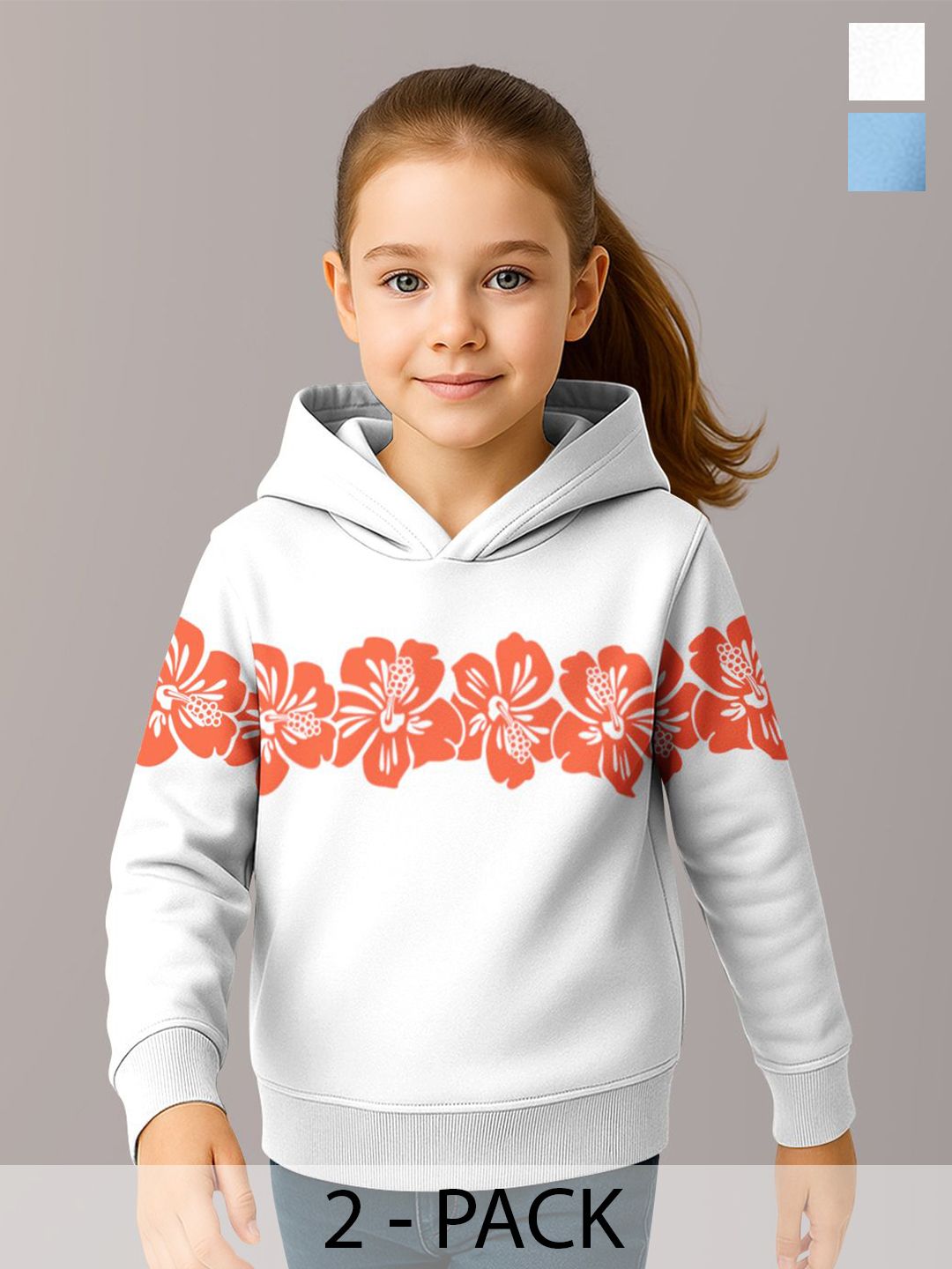 HELLCAT Girls Pack of 2 Printed Hooded Sweatshirt-picture-32