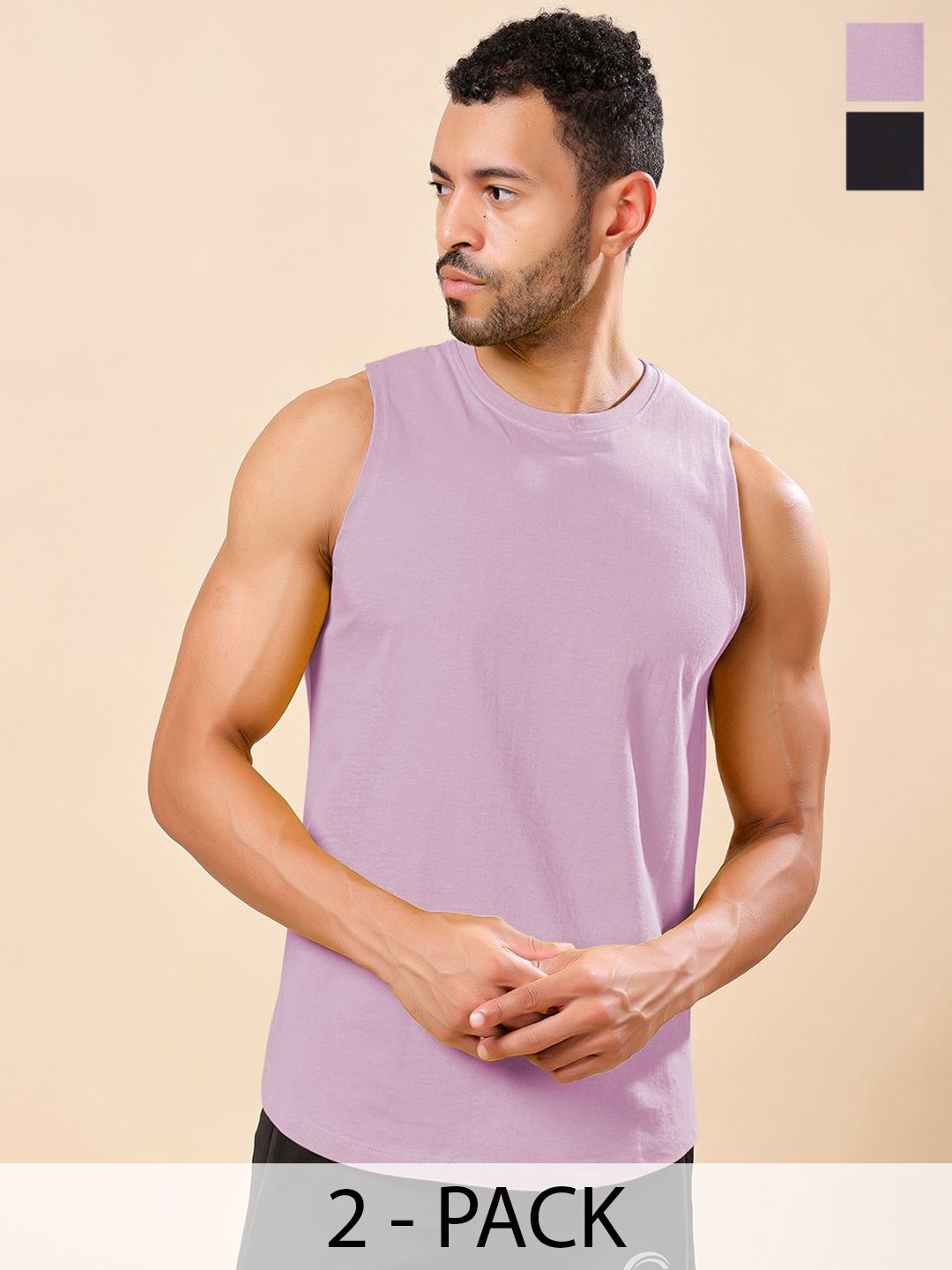 Friskers Pack Of 2 Pure Cotton Round Neck Gym Vests 230725AE-16-17-picture-33