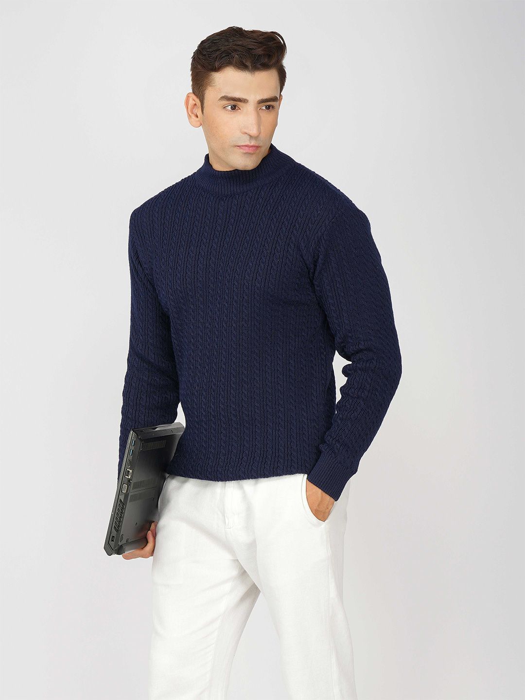 Kveto style redefined Men Cable Knit Pullover-picture-54