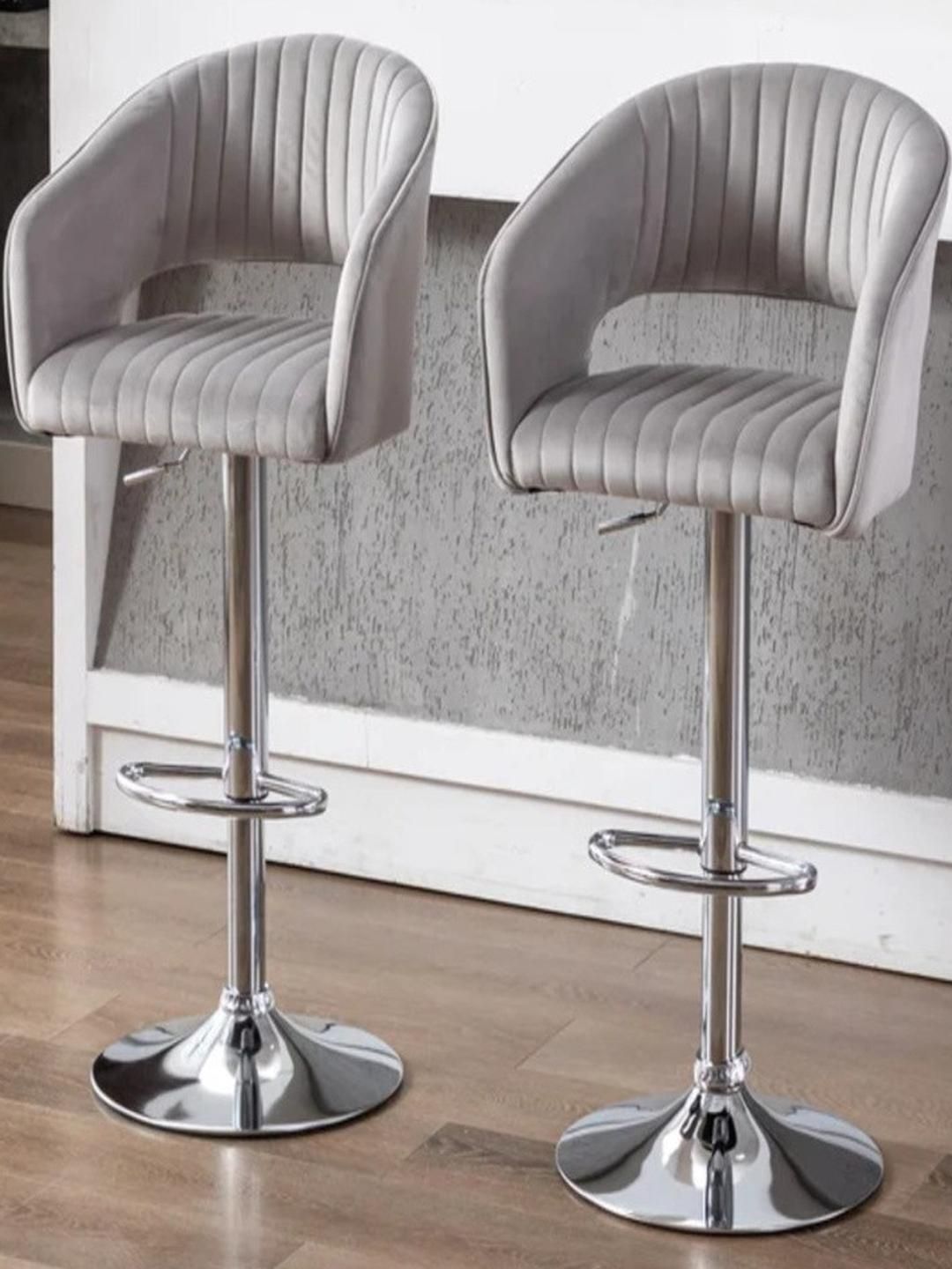 DOE BUCK Velvet Adjustable Bar Stool Chair