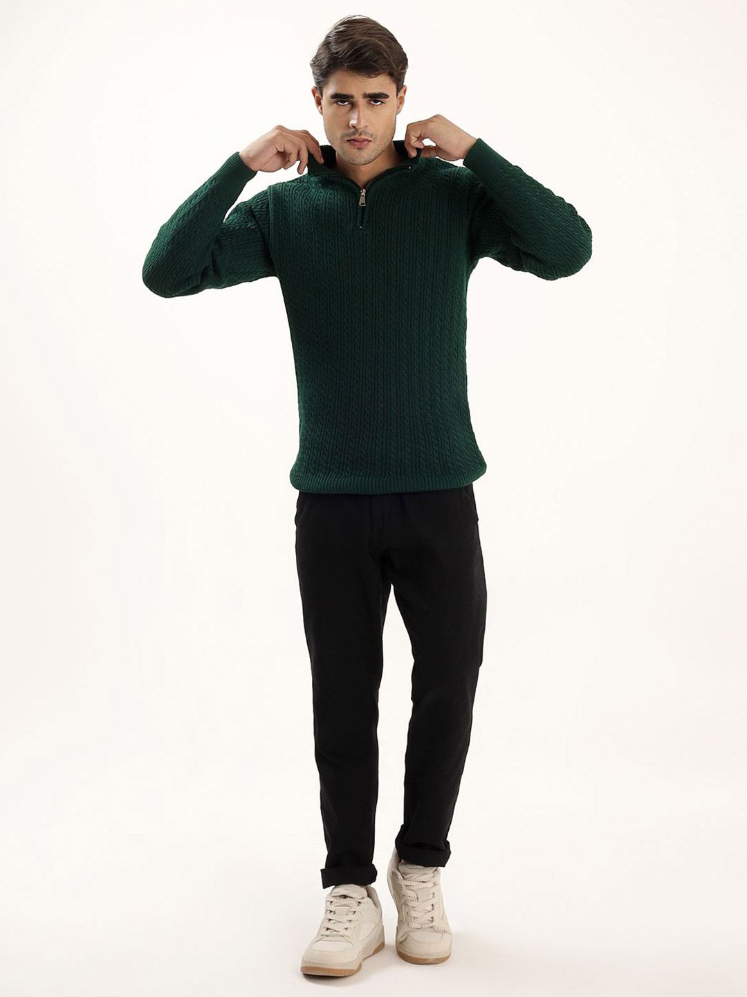 Kveto style redefined Men Cable Knit Pullover-picture-40