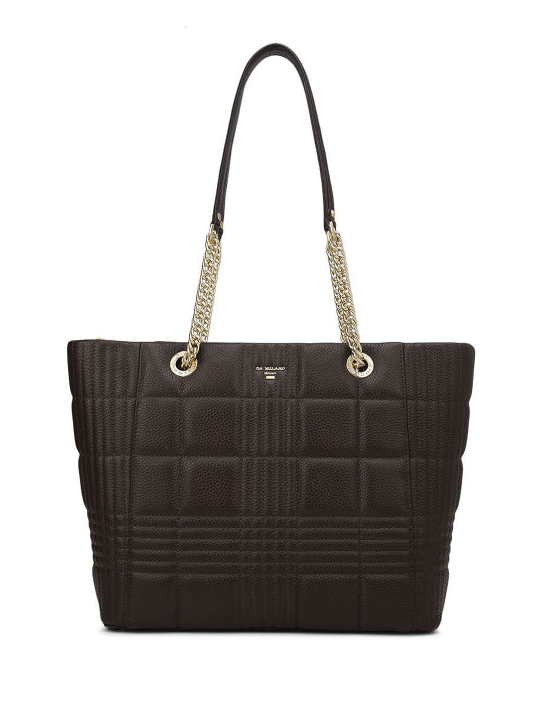 Da Milano Women Textured Shopper Quilted Leather Tote Bag-picture-16