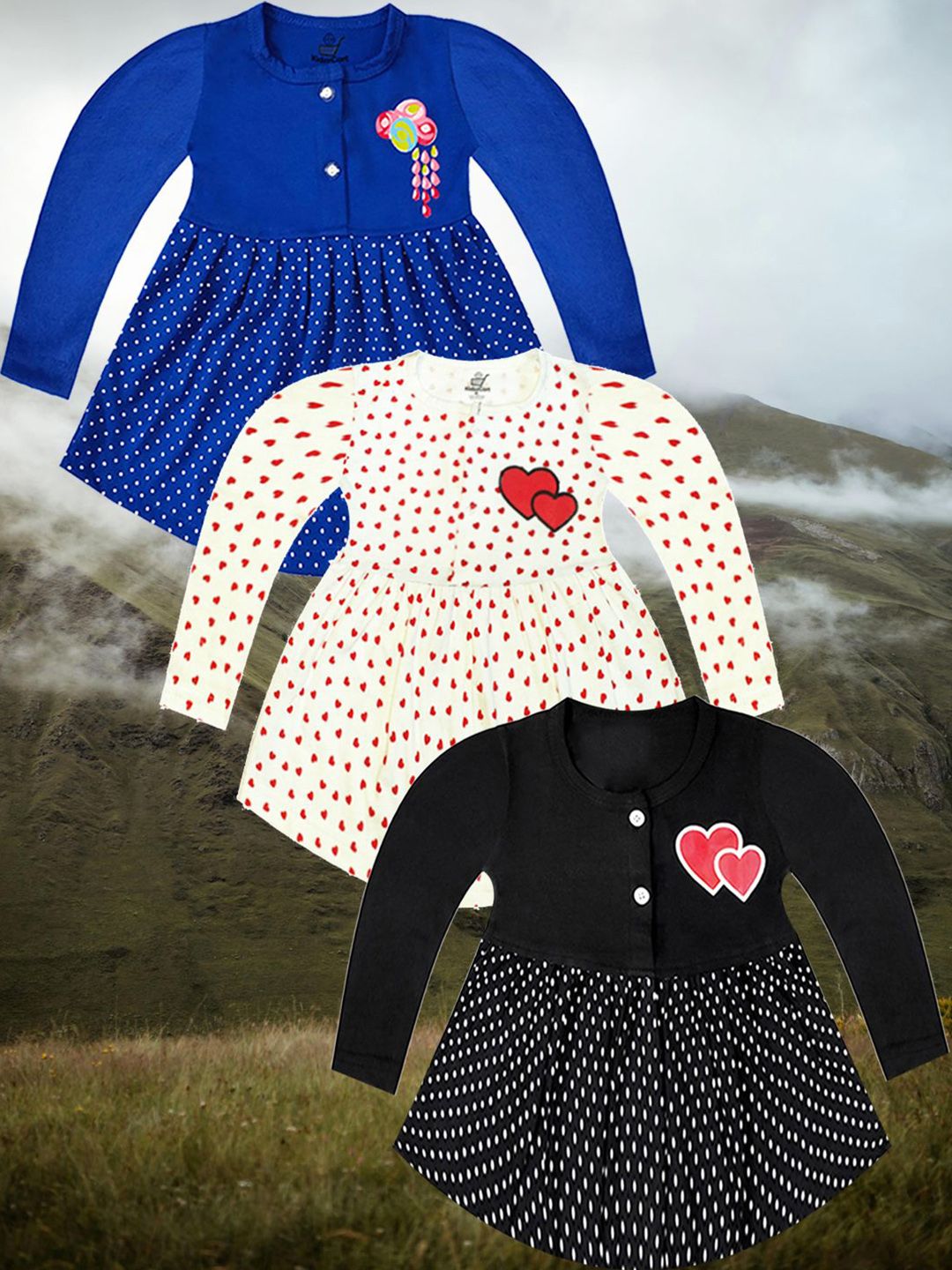 KidzzCart Polka Dot Print Fit & Flare Dress-picture-43