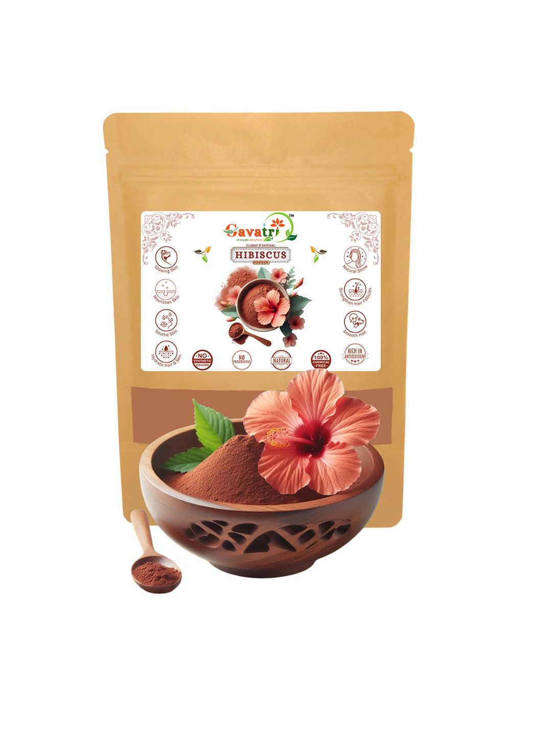 Gavatri Natural Hibiscus Flower Powder For Face & Skin & Hair Care -1Kg-image-23