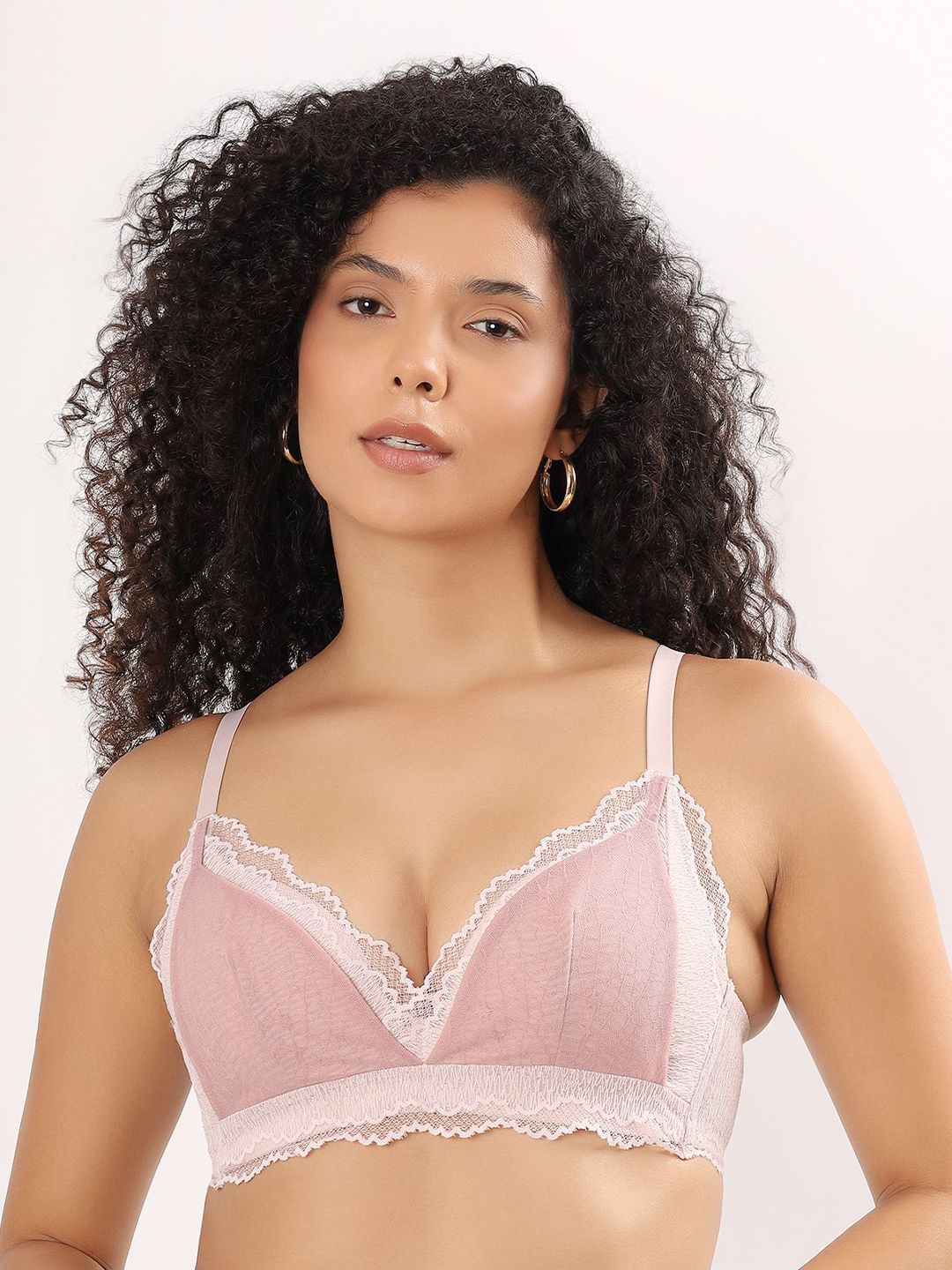 PARKHA Colourblocked Lace Medium Coverage Lightly Padded Bra
