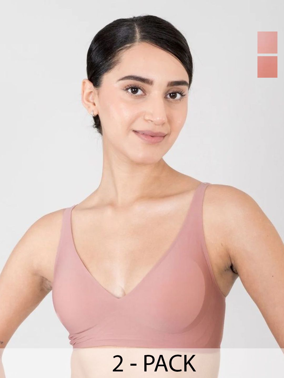 Shapercult Pack of 2 Lightly Padded Rapid-Dry Plunge Bras With All Day Comfort-picture-47