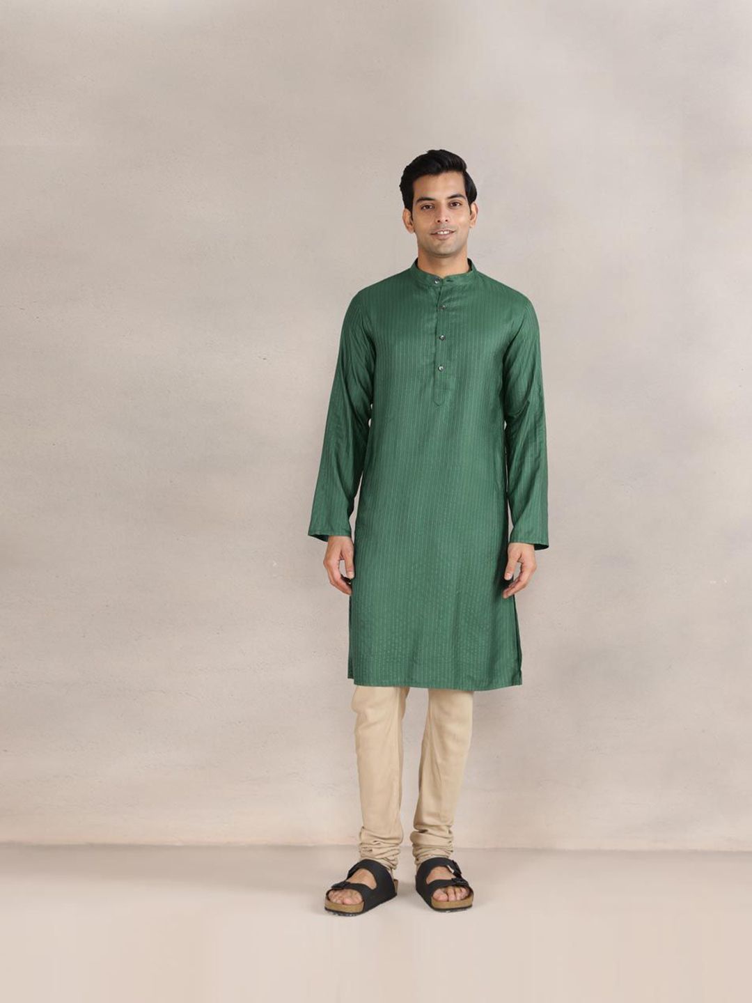 Fabindia Mandarin Collar Straight Kurta-picture-48