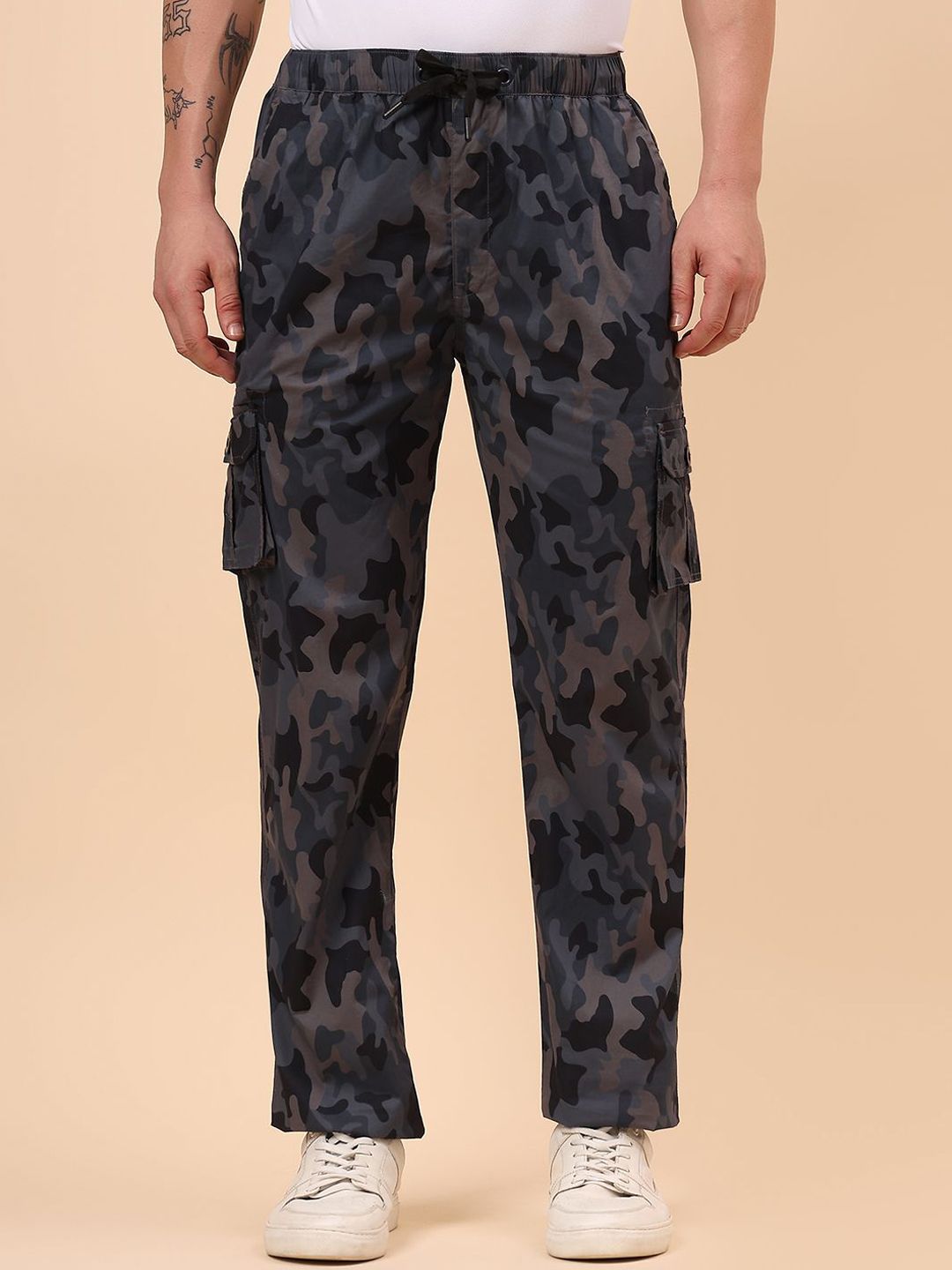 Cantabil Men Printed Cotton Track Pants-picture-35