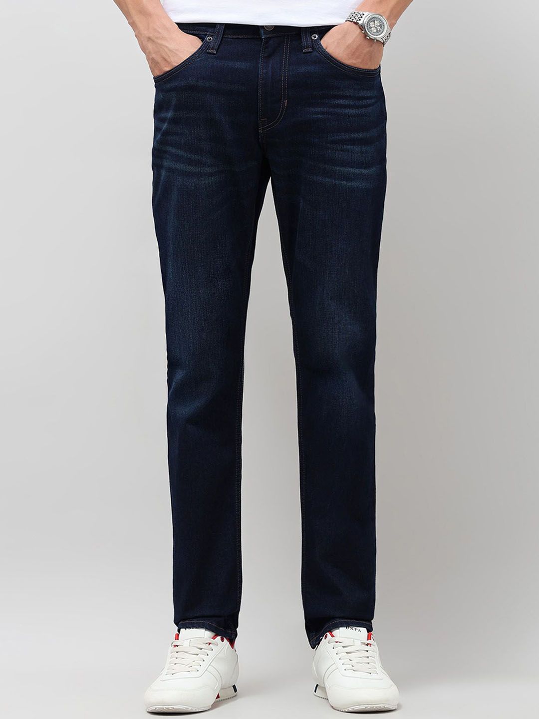 U.S. Polo Assn. Denim Co. Men Tapered Fit Mid-Rise Jeans-picture-47