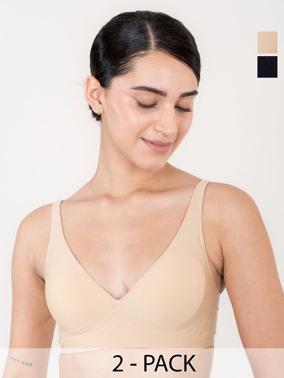 Shapercult Pack Of 2 Solid Lightly Padded Cotton Bra-picture-57