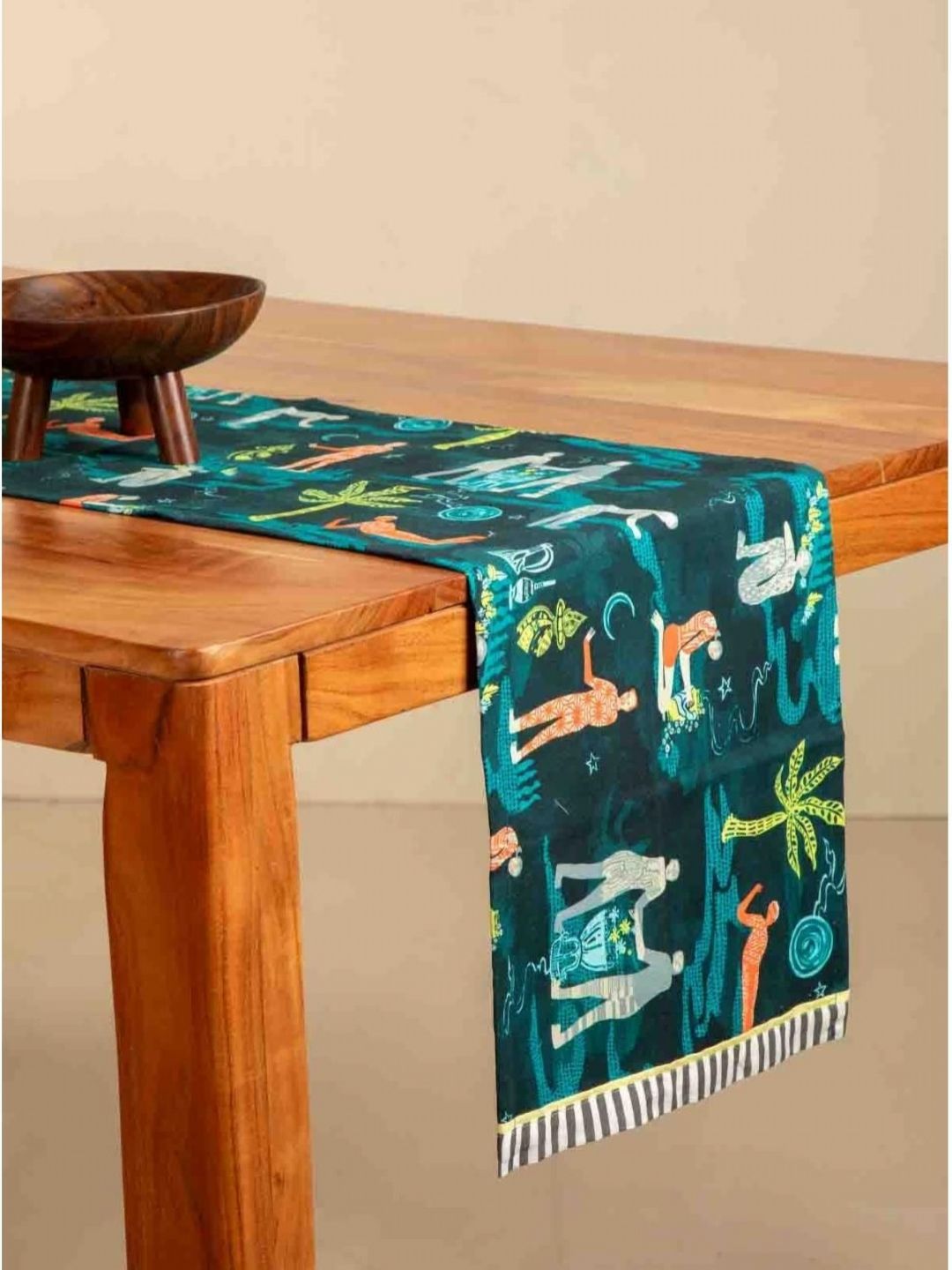 FREEDOM TREE Blue Printed Cotton Table Runner-picture-24