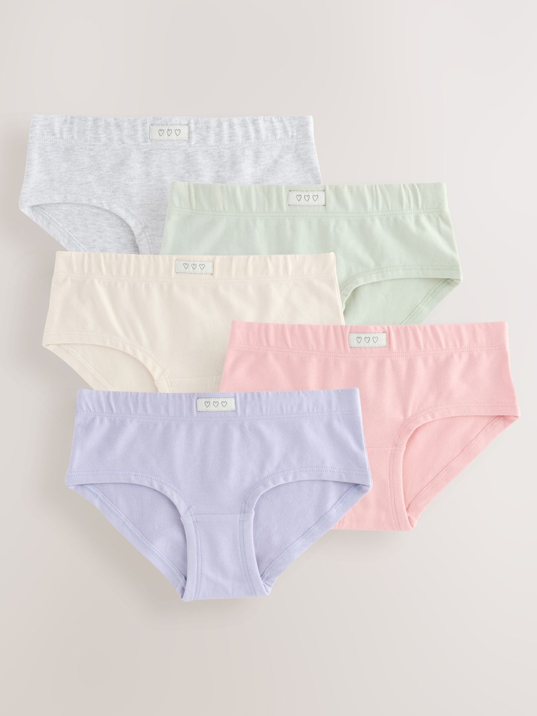 NEXT Girls Pack of 5 Soft Touch Hipster Briefs
