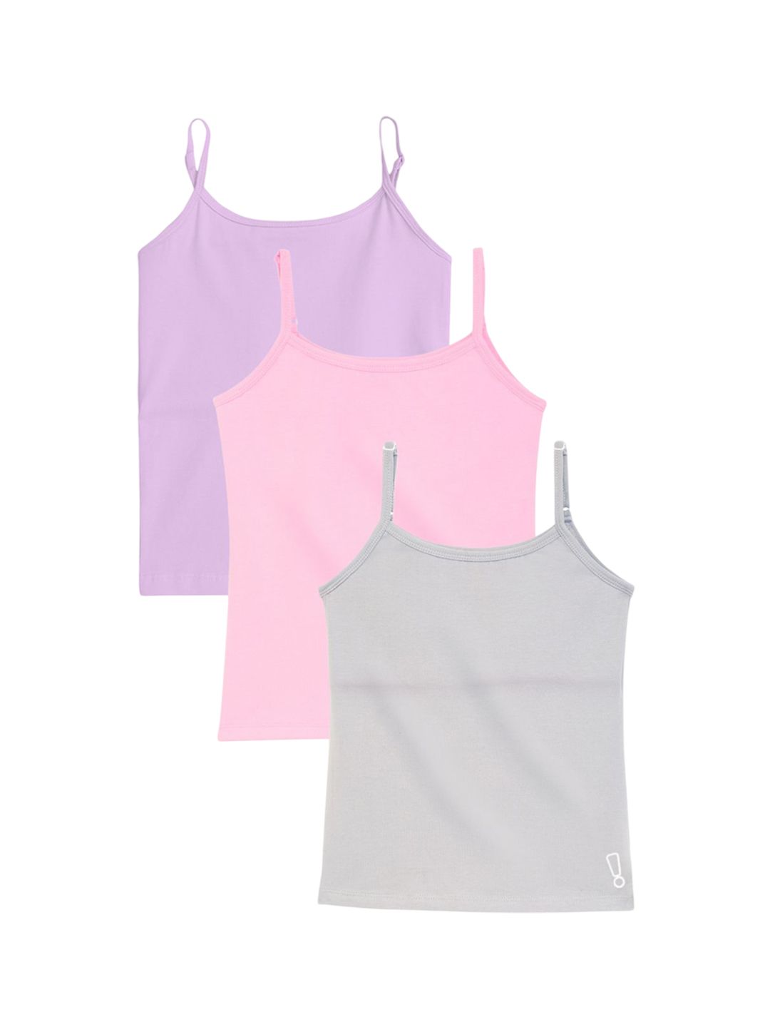 You Got Plan B Girls Pack Of 3 Cotton Camisoles-picture-16