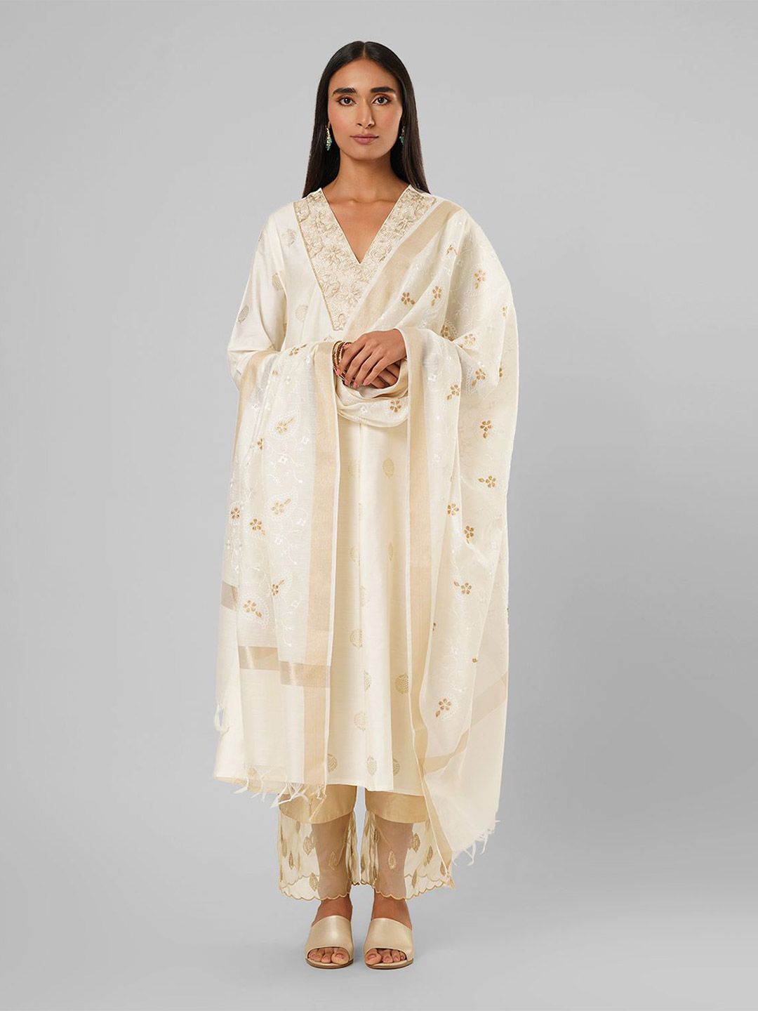 RANGMANCH BY PANTALOONS Women Ethnic Motifs Woven Design Dupatta-image-42