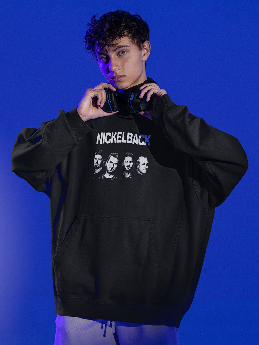 Stitchmeashirt Men Typography Printed Oversized Long Sleeve Hooded Sweatshirt-picture-31