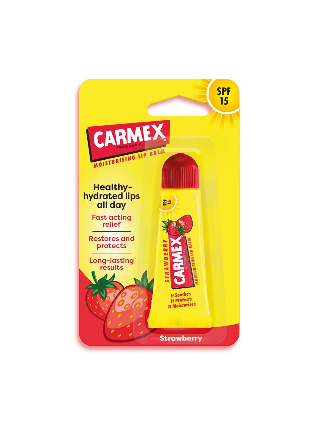 CARMEX Strawberry Moisturizing Lip Balm With SPF 15 - 10 g-image-48