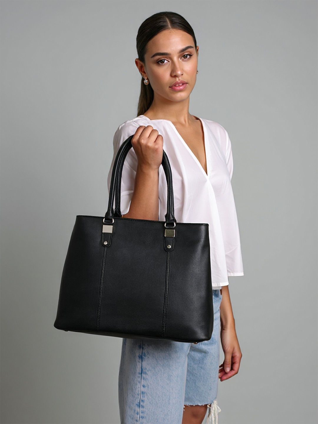 Mast & Harbour Women Solid Structured Shoulder Bag-picture-33