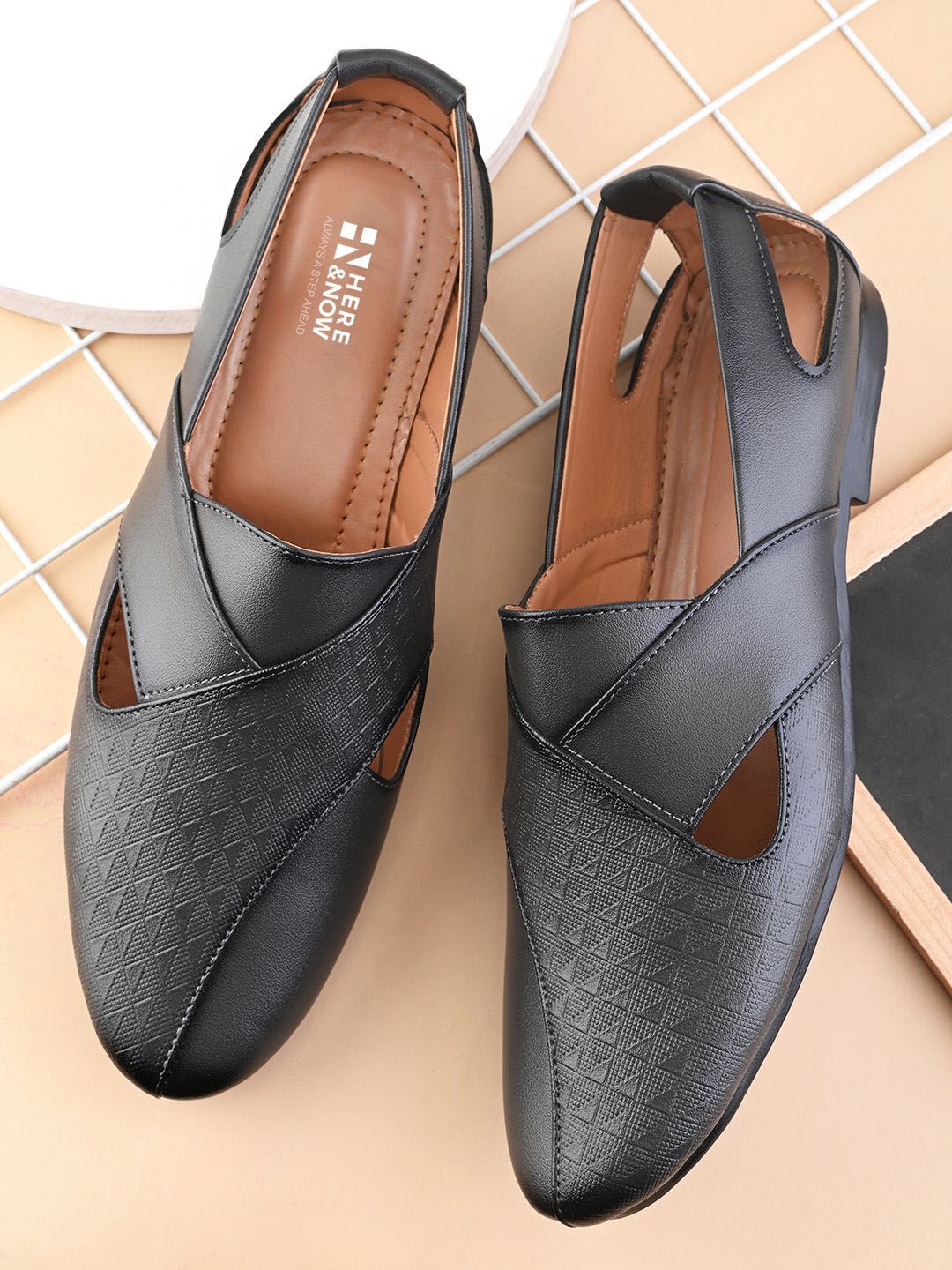 HERE&NOW Men Round Toe Slip-On Loafers-picture-44