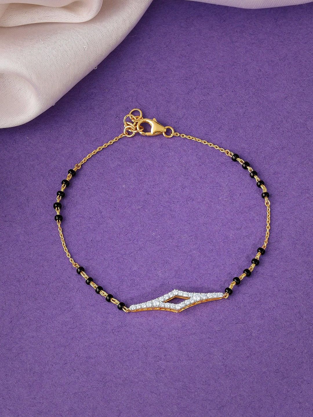 GIVA Women 14KT Gold Ruchira Mangalsutra Lab Grown Diamond Bracelet-picture-38