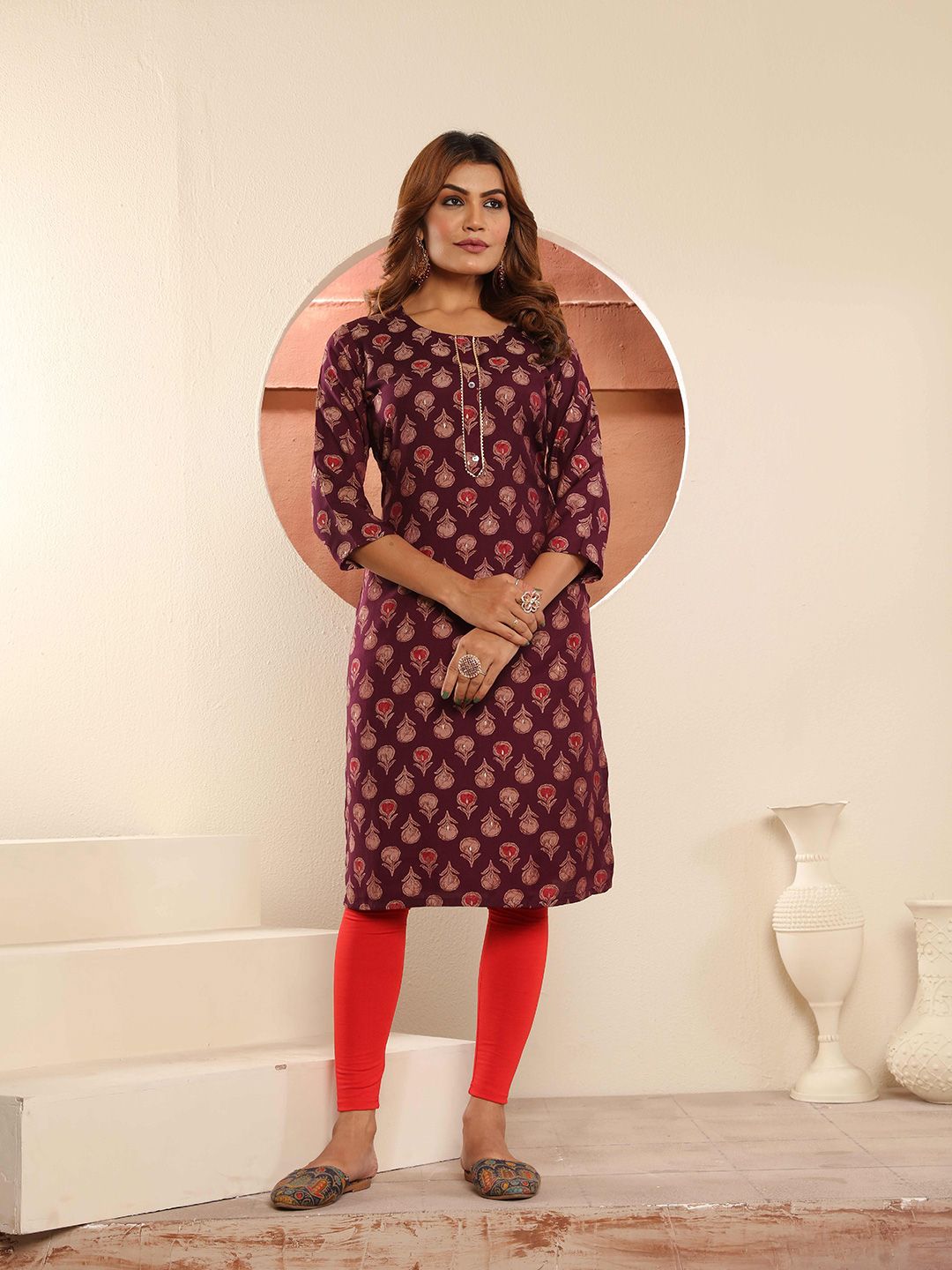 DIVASTRI Women Embroidered Chikankari Lace Frills Bows and Ruffles Kurta-image-49