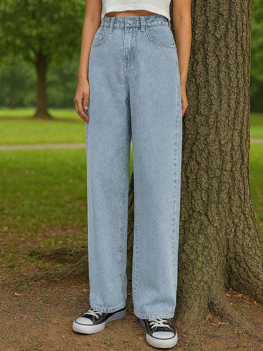 KASHIAN Women Comfort Boyfriend Fit High-Rise Stretchable Jeans-picture-17