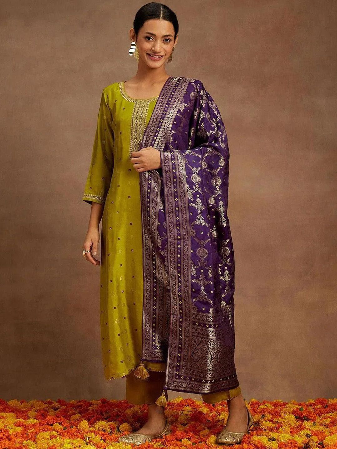 Twika Women Ethnic Motifs Kurta with Trouser & Dupatta