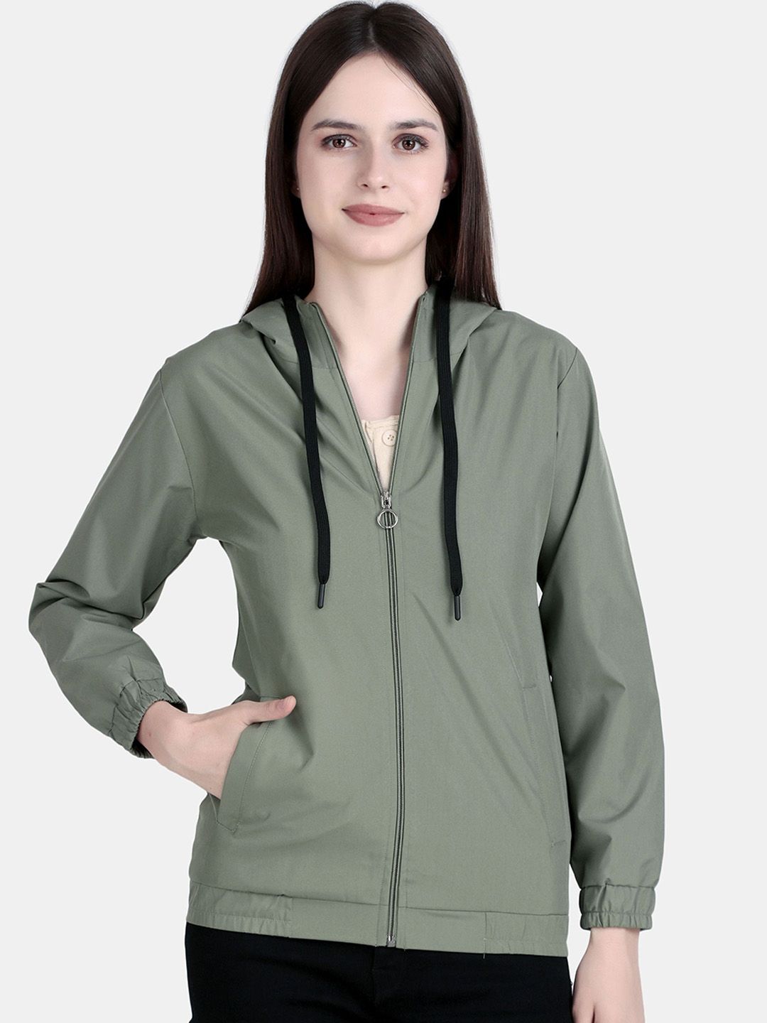 SPORTIZM Hooded Windcheater Outdoor Open Front Jacket