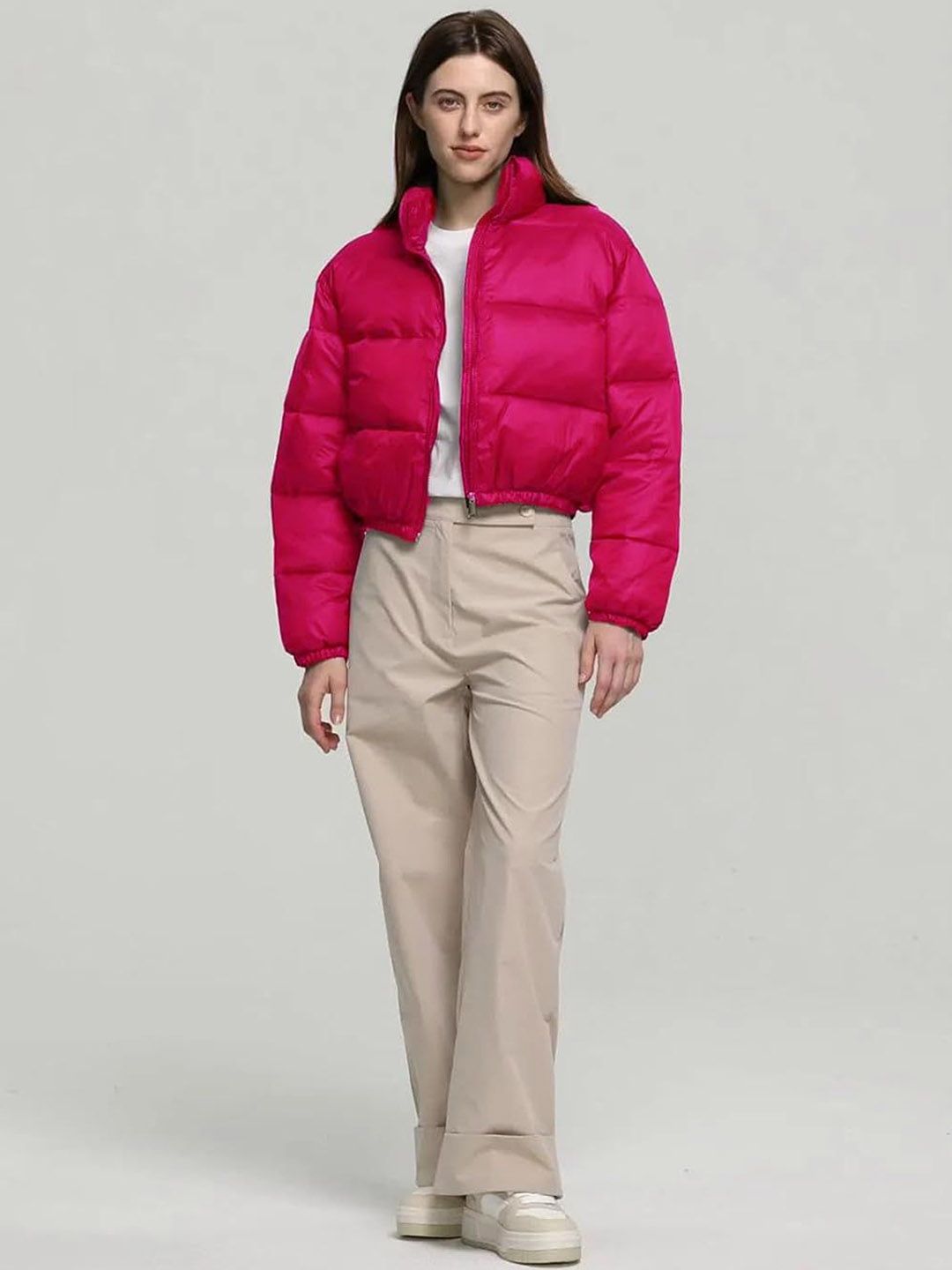 Stylecast X Kotty Lightweight Crop Puffer Jacket-image-10