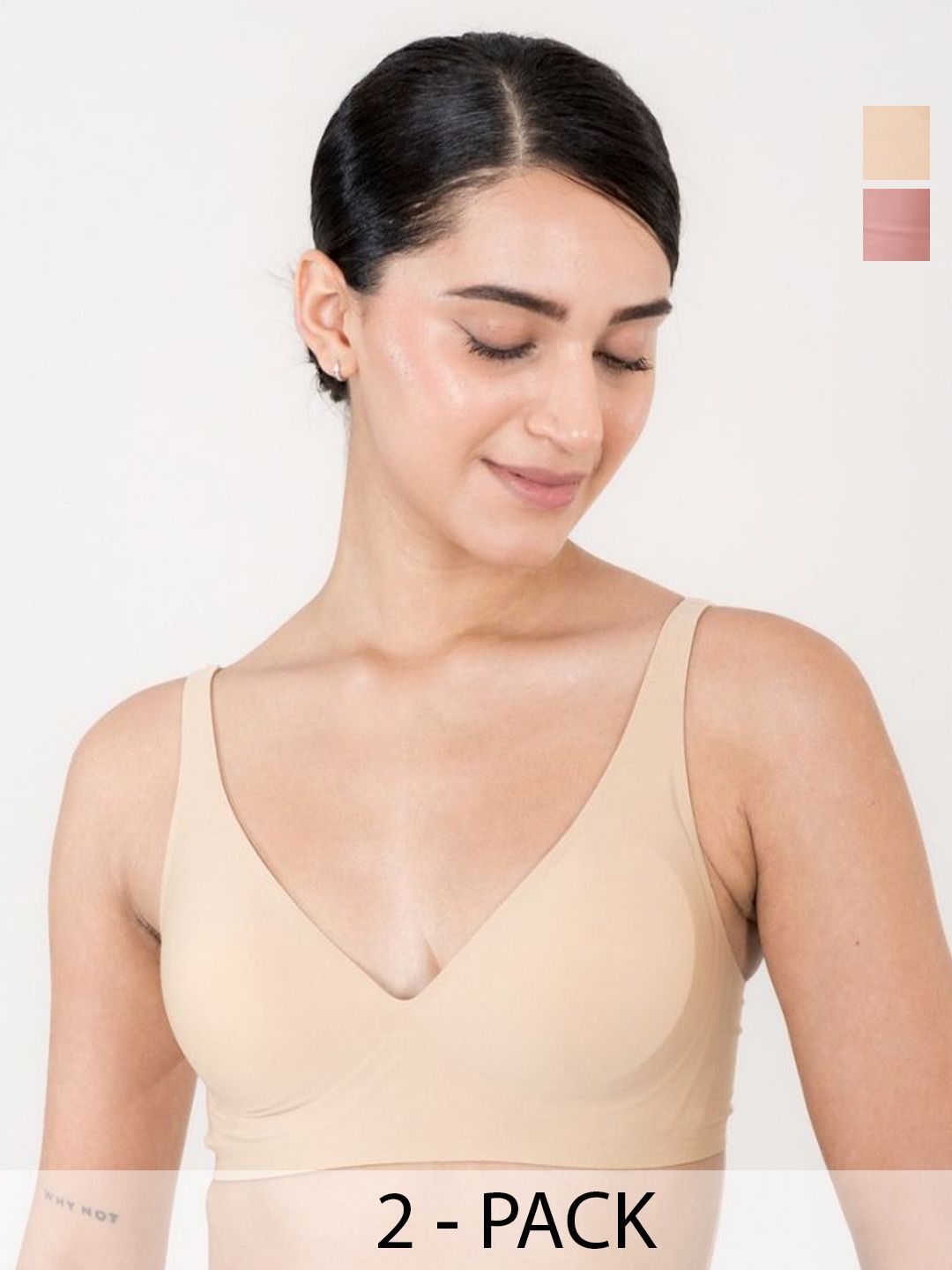 Shapercult Pack of 2 Lightly Padded Rapid-Dry Plunge Bras With All Day Comfort-picture-27