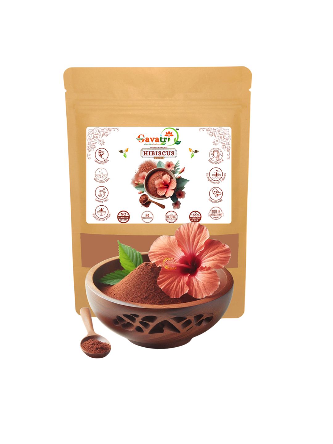 Gavatri Natural Hibiscus Flower Powder For Face & Skin & Hair Care - 250 g-picture-34