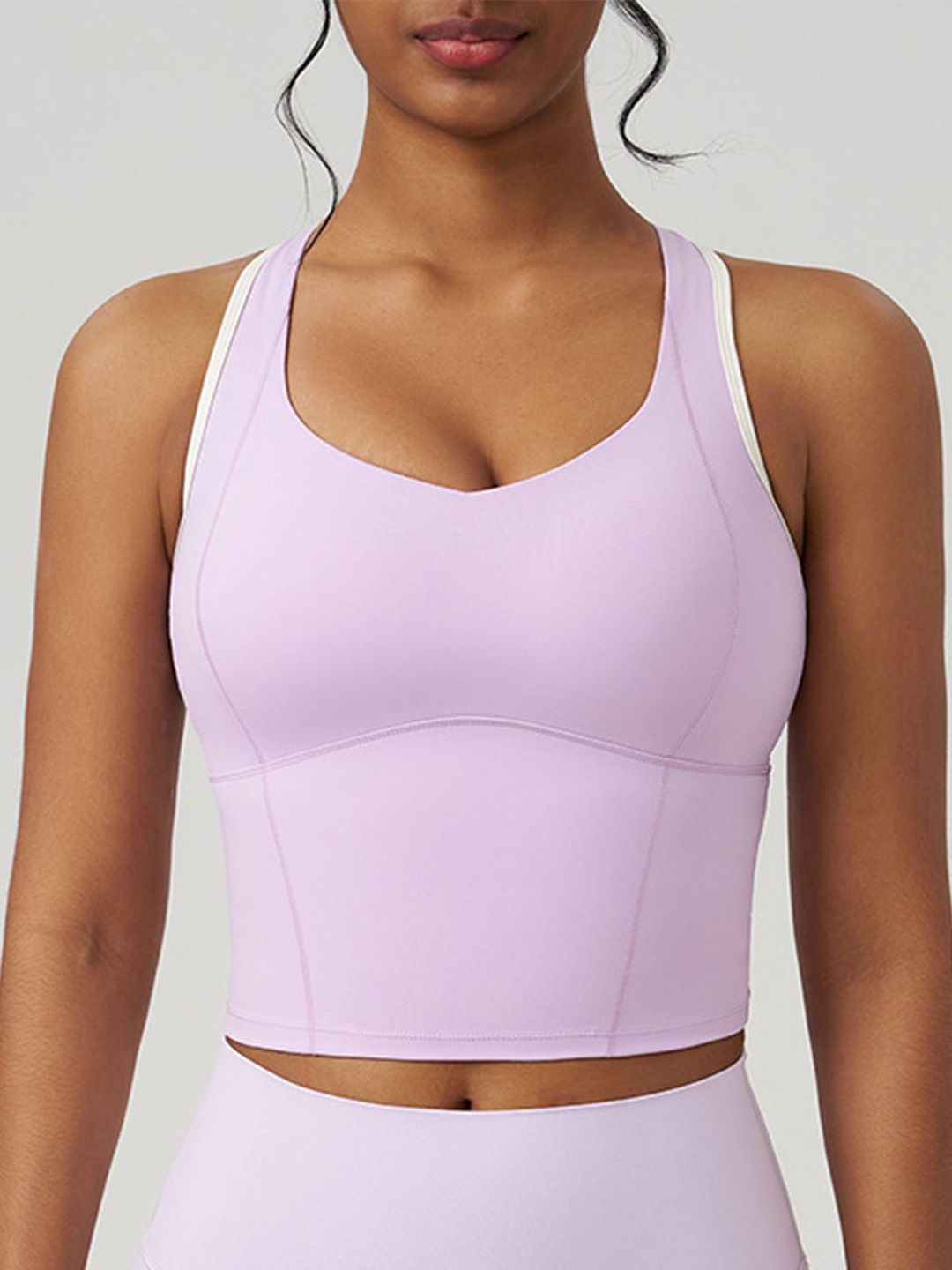 LULU & SKY Women Solid Scoop Neck Tank Crop Top-picture-21