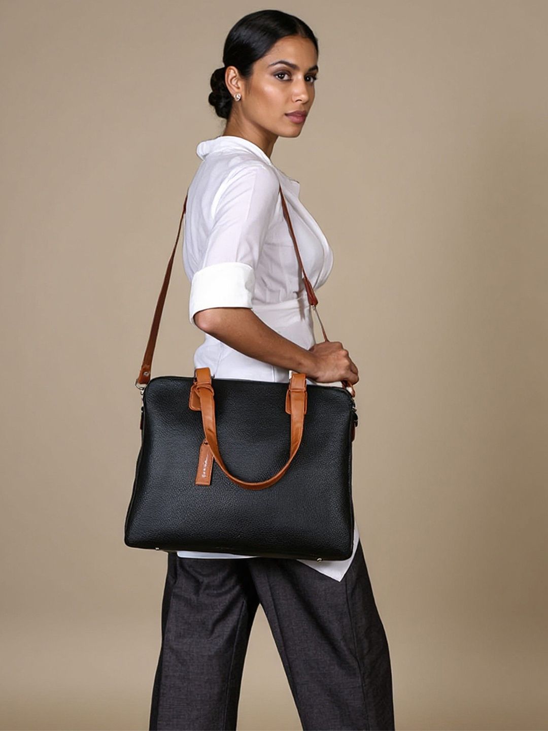 Mast & Harbour Unisex Structured Shoulder Bag-picture-18
