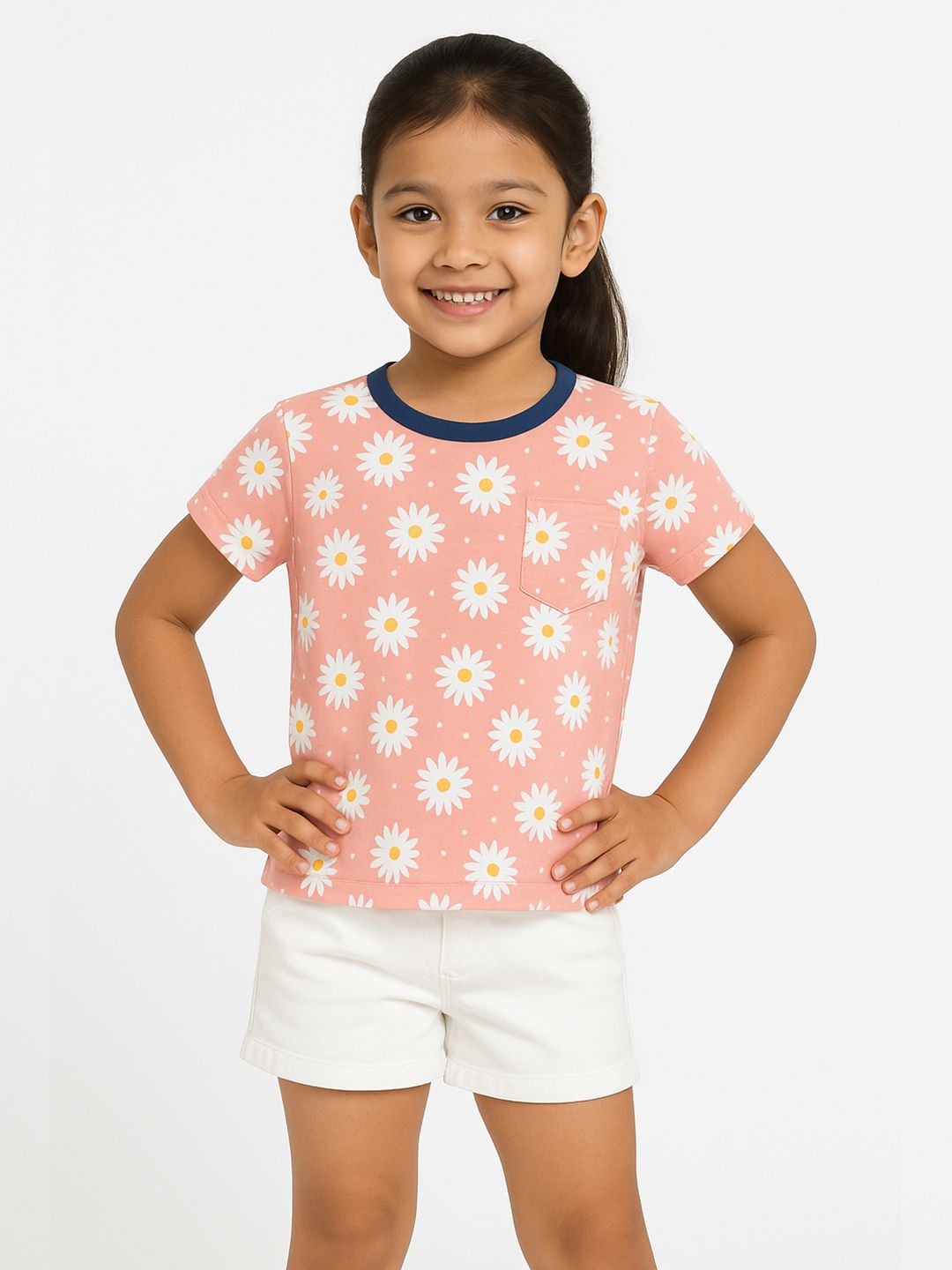 Here&Now X Game Begins Girls Floral Printed T-shirt-picture-13