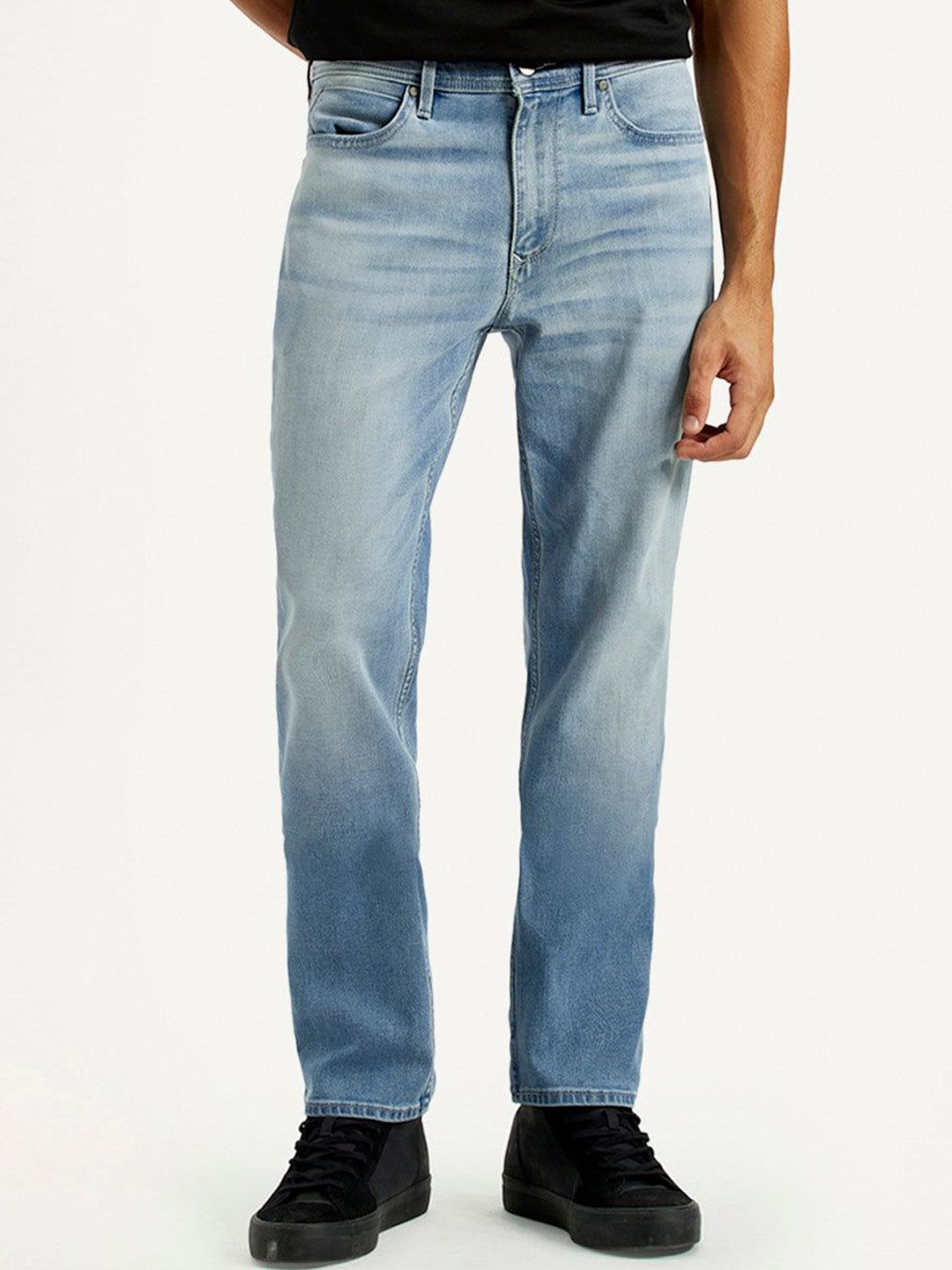 Levis Men Tapered Fit Mid-Rise Light Fade Stretchable Jeans