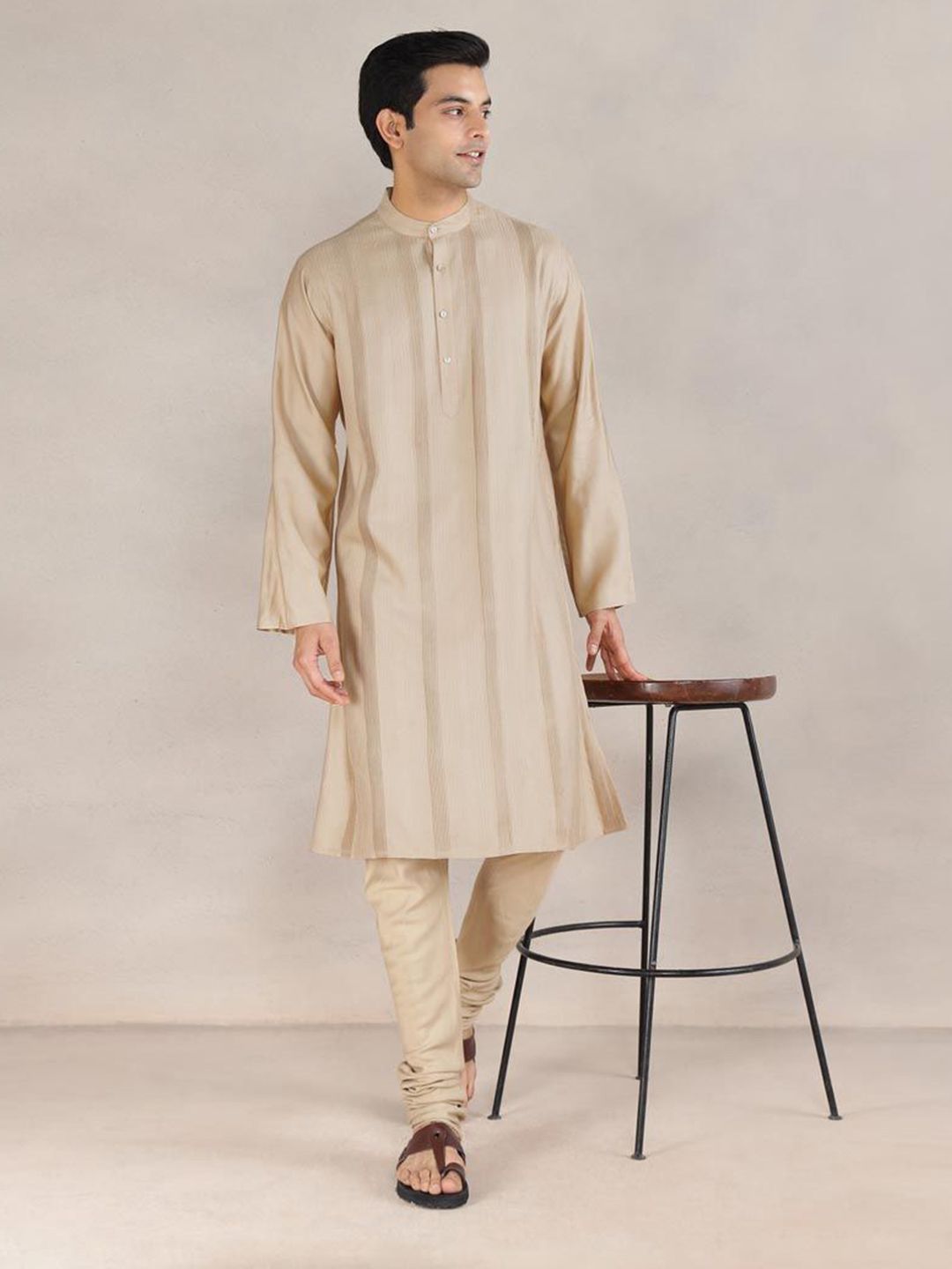 Fabindia Men Striped Festive Straight Kurta-picture-20