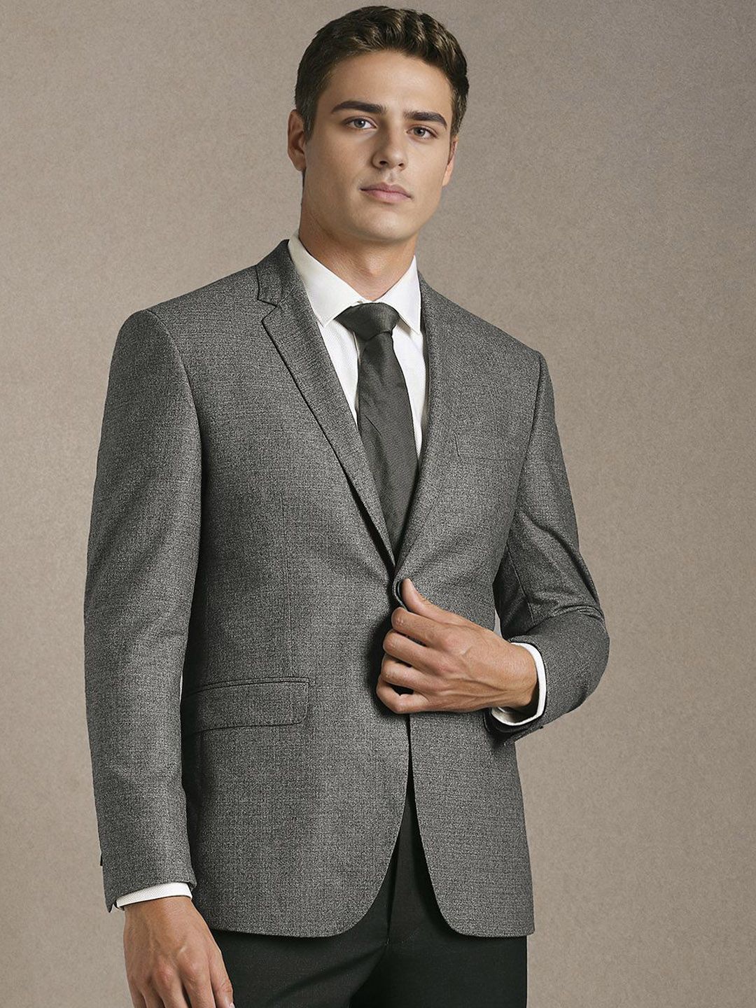 Luxure by Louis Philippe Slim-Fit Single Breasted Formal Blazer-picture-14