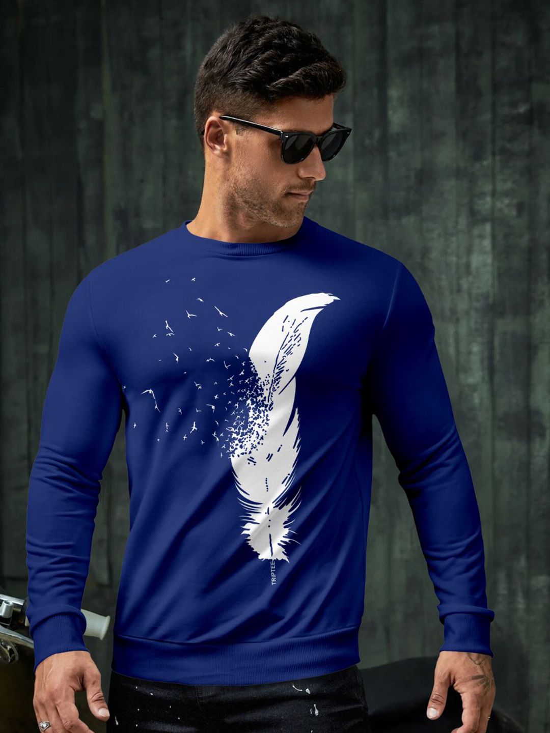 Triptee Men Printed Pullover Sweatshirt-image-7