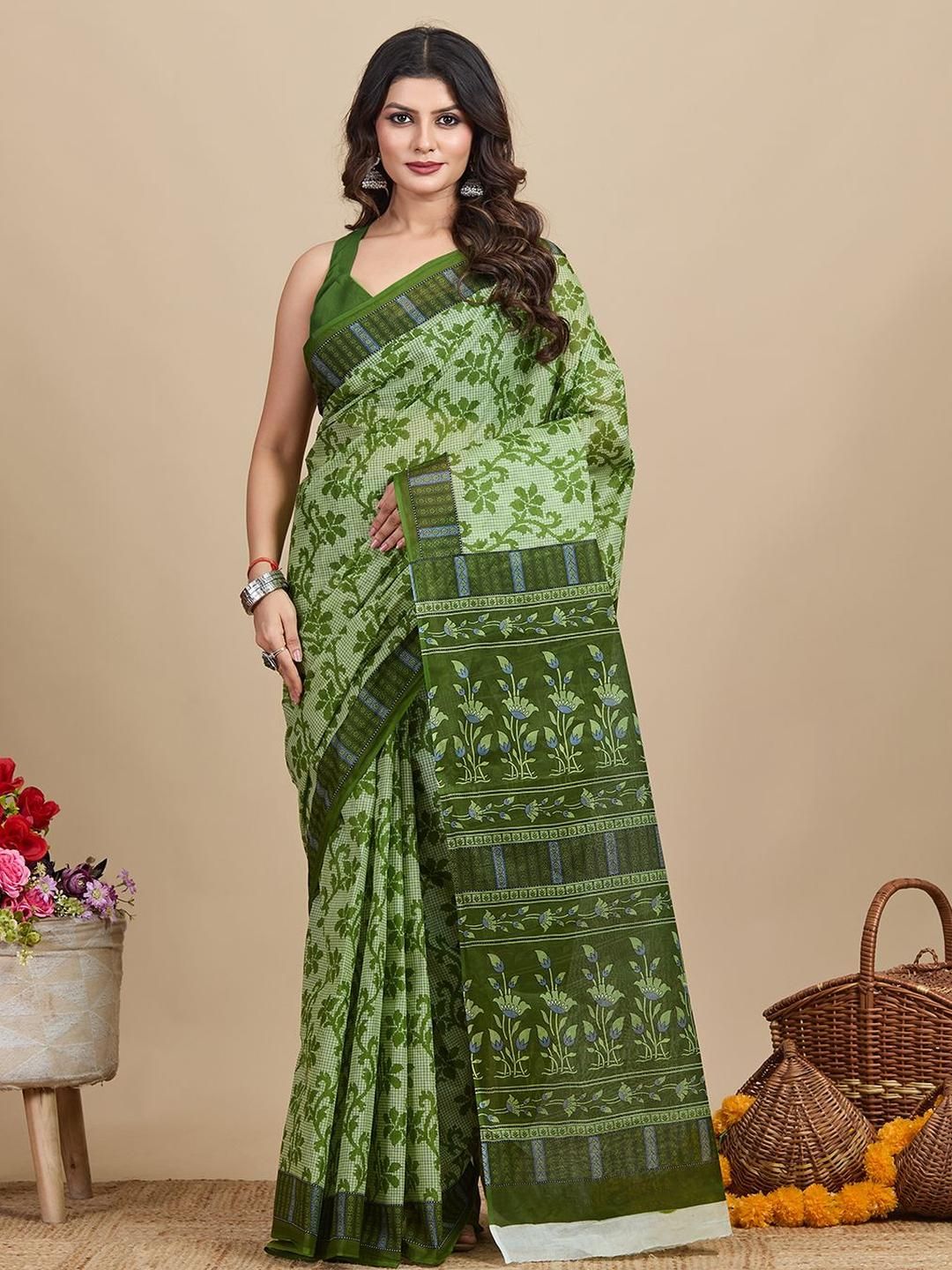 SHANVIKA Floral Pure Cotton Saree-picture-29