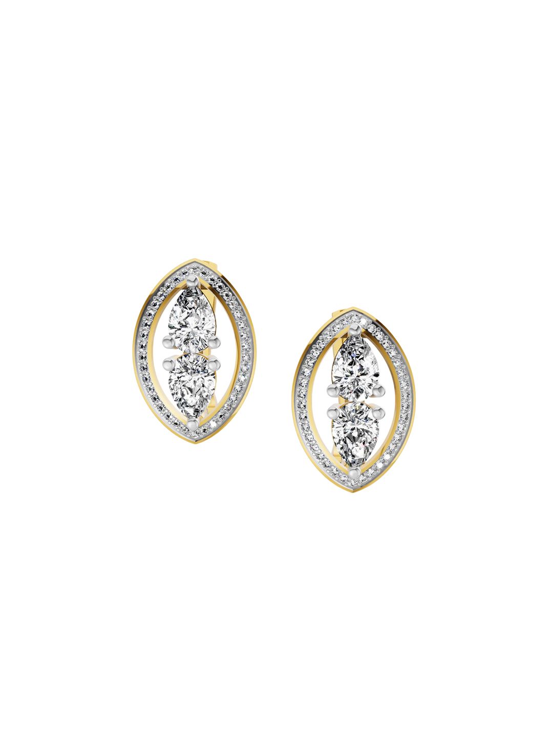 Sparkles 14KT Gold Earrings With 2.63 Carat Lab Grown Diamonds- 3.58 g-picture-13