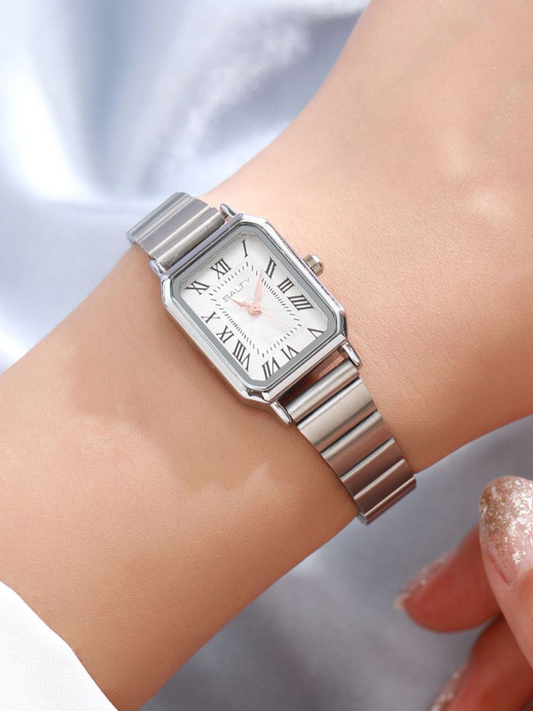 SALTY Women White Dial Retro Square Watch WT-S-0003-S-WH-picture-24