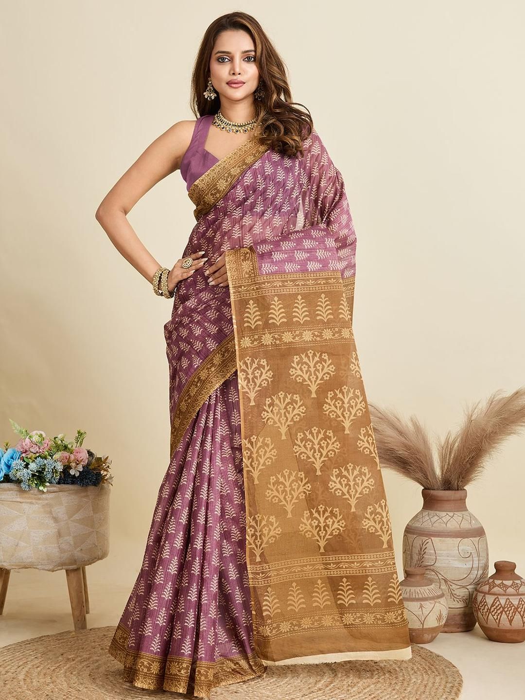 SHANVIKA Ethnic Motifs Pure Cotton Saree-picture-33