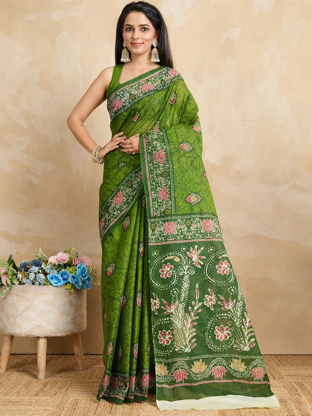 SHANVIKA Batik Printed Pure Cotton Saree-picture-38
