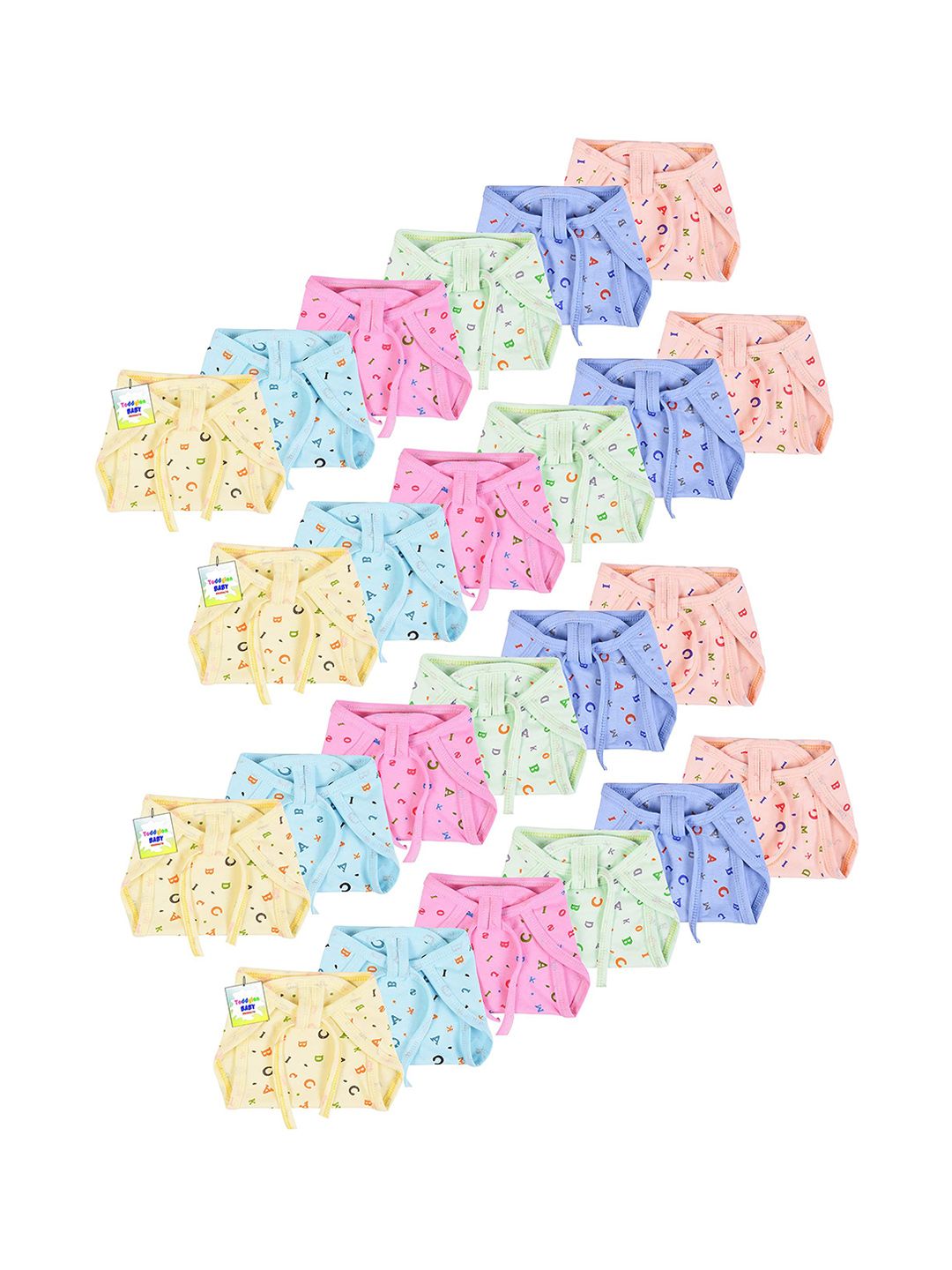 Toddylon Set Of 24 Reusable Pure Cotton Cloth Nappies-picture-22